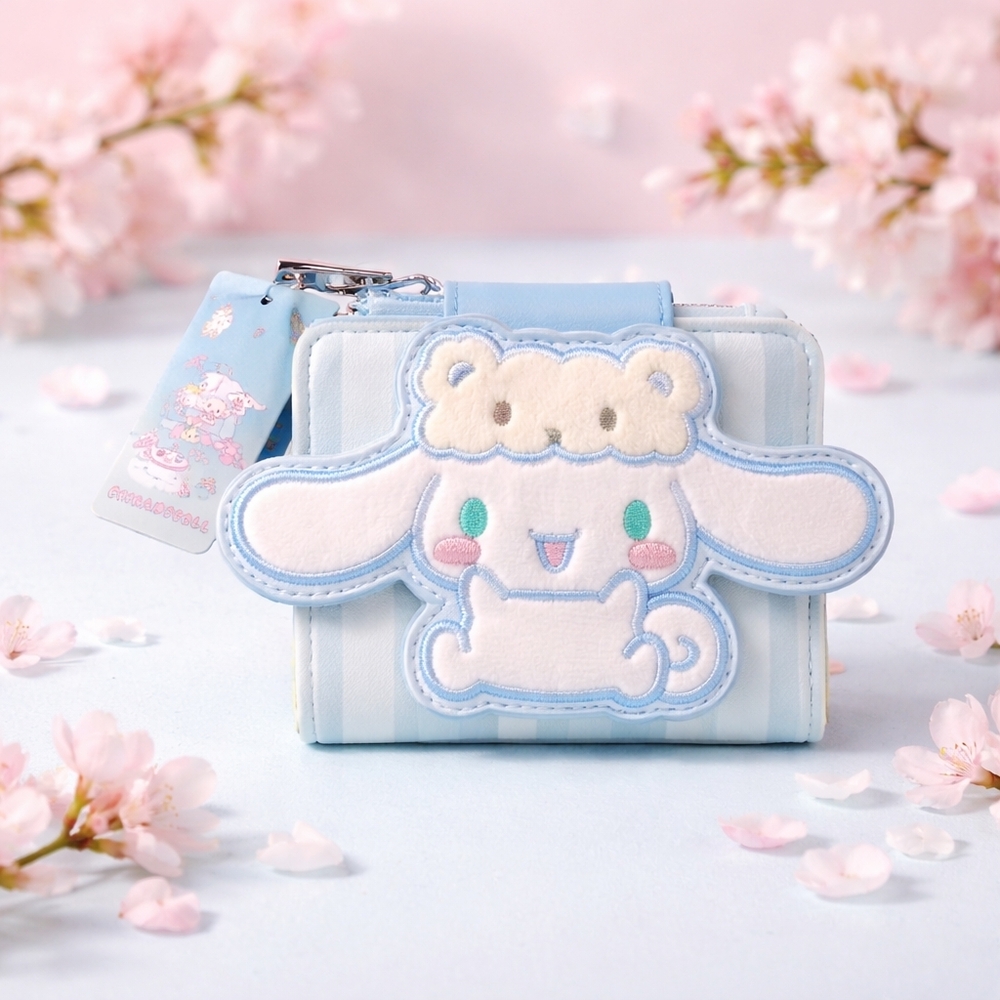 Cinnamoroll Blue & White Striped Wallet